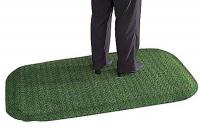 9WGU8 Plush Mat, Nylon, PVC/Nitrile, Grn, 12 x3 ft