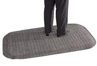8DUR4 Plush Mat, Nylon, PVC/Nitrile, Gray, 12x3 ft