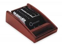 3TWT5 Business Card File Tray, 50 Ct, Wood