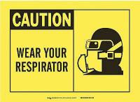 3TY15 Caution Sign, 7 x 10In, BK/YEL, ENG, SURF