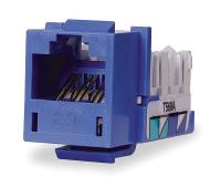 3TY64 Jack, Blue, Cat6, Rj45