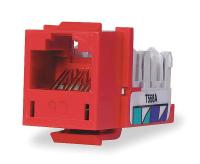 3TY70 Jack, Red, Cat6, Rj45