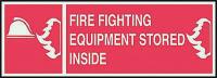 3TY99 Fire Equipment Sign, 5 x 14In, WHT/R, ENG