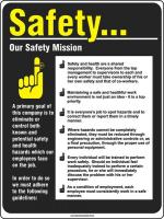 3TZE5 Safety Poster, 24 x 18In, FLEX PLSTC, ENG