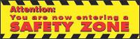3TZF2 Safety Banner, 120 x 34In, Text, ENG