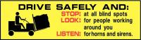 3TZF5 Safety Banner, 120 x 34In, Text, ENG