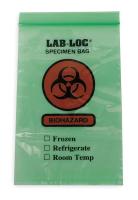 3TZY8 Specimen Transfer Bag, Green, PK 1000