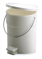 3U645 Step On Receptacle, White, 4.5 G