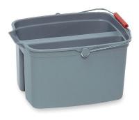 3U662 Split Bucket, 17 Qt., Gray, Plastic
