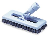 3U779 Swivel Scrub Brush, 8 In Blck, 1 In Trm