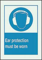 3UA88 Caution Sign, 10 x 14In, BL/GRN, ENG, SURF