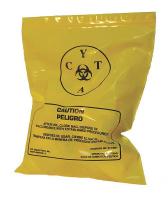 3UAD5 Chemo Waste Bag, Yellow, 15 In. L, PK 100