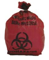 3UAF2 Biohazard Bag, Red, 1 gal., PK 200