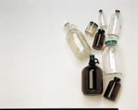 3UEA8 Bottle Safety Coated 16 Oz Amber, PK12