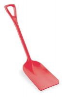3UE25 Plastic Shovel, Red, 11 x 14 In, 38 In L