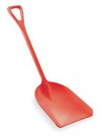 3UE30 Plastic Shovel, Red, 14 x 17 In, 42 In L