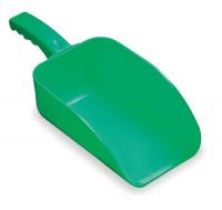 3UE71 Plastic Hand Scoop, Green, 15 x 6 1/2 In