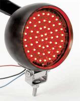 3UJJ2 Warning Light, LED, Red, Ped, Rnd, 4-3/4 Dia