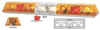 3UJR9 Lightbar, Rotate, Ambr/Red/Clr, Perm, 53 In