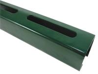 3ULW5 Slotted Channel, 10 Ft, 1 5/8 In D, Green