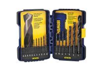 3UME8 Drill Bit Set, Black Oxide, 1/16-1/2, 18 Pc