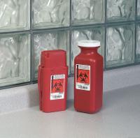 3UTE2 Sharps Container, 1/4 Gal., Hinged, PK 2