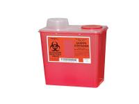 3UTF4 Sharps Container, 2 Gal., Chimney Top, PK 5