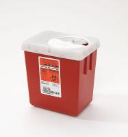 3UTH5 Sharps Container, 5/9 Gal., Auto Drop, PK 5