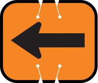 3UTZ9 Traffic Cone Sign, Orange w/Black, Arrow