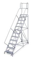 20Z462 Rolling Ladder, Hndrl, Pltfm 120 In H