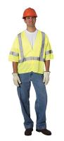 3UXJ9 High Visibility Vest, Class 3, S/M, Lime