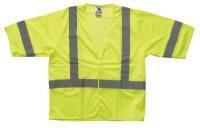 3WJF8 Hi Vis Vest, Class 3, 2XL/3XL, Orange