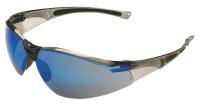 3UXR5 Safety Glasses, Blue Mirror, Scrtch-Rsstnt
