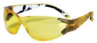 3UXT2 Safety Glasses, Yellow, Scratch-Resistant