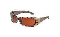 3UXT7 Safety Glasses, Brown, Uncoated