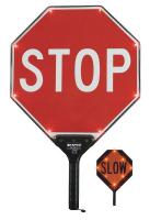 3UYN3 LED Paddle Sign, White/Red, Blk/Orange