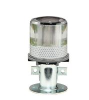 3UYN7 Warning Light, (4) LED, White, Solar NiMH