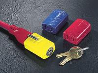 3VAE7 Plug Lockout, Red, 5/16In Shackle Dia.