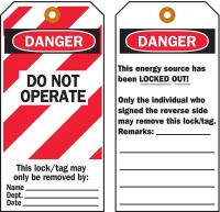 3VAU6 Danger Tag, 5-3/4 x 3 In, Cardstock, PK25