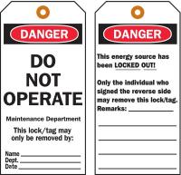 3VAV6 Danger Tag, 5-1/2 x 3 In, Hd Polyest, PK25