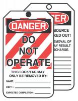 3VAY5 Danger Tag, 6-1/4 x 3 In, Cardstock, PK250