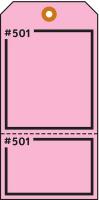 3VCX2 Blank Tag, 5-3/4 x 2-7/8 In, Pink, PK100