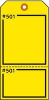 3VCX7 Blank Tag, 5-3/4 x 2-7/8 In, Yel, PK100