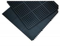 3VGH5 Modular Mat, 3 x 3 Ft., Natural Rubber