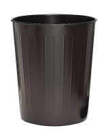3VMU6 Round Wastebasket, Charcoal, 14H