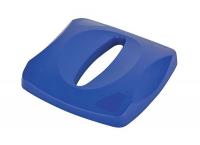 3VMV9 Recycling Lid, Hands Free, Blue, 16 In