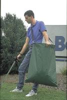 3VMY6 Leaf/Litter Bag, Green, Vinyl, w/Strap