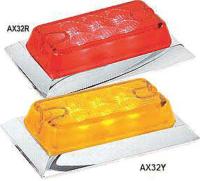 3VMZ2 Clearance Light, LED, Amber, Rect, 3-3/4 L