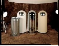 3VNR7 Waste Receptacle, Cylinder, Blue, 15G