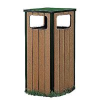 3VPR5 Waste Receptacle, Flat Top, Green, 12 G
